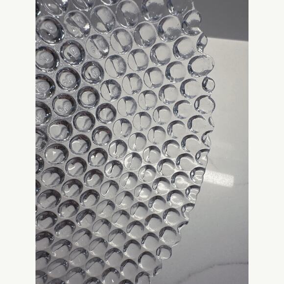 Set of 4 Vetropuro Turkish Bubble Pebble Ice Glass Dalad Dessert Plate EUC - Picture 7 of 8